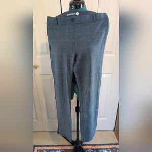 Betabrand women's size large petite pants, blue, stretch comfort dress pants
